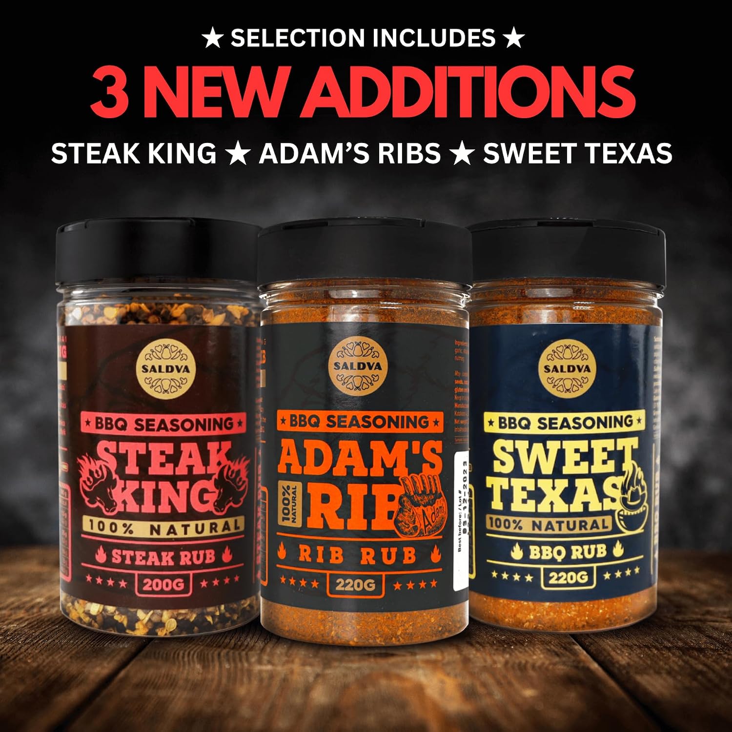 Meat Lovers BBQ Rub Gift Set - Holy Cow, Angel's Wings, Smoky Pig, Sweet Texas, Steak King & Adam's Ribs | Pack of 6 | 100% Natural | Spice Gift for Foodies – Bild 4