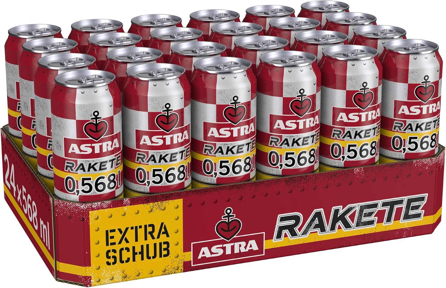 Astra Rakete 0.568 Litre Beer Mixed Drink, Disposable Beer Can (24 x 0.568), Extra Thrust Astra Rakete – Bild 2