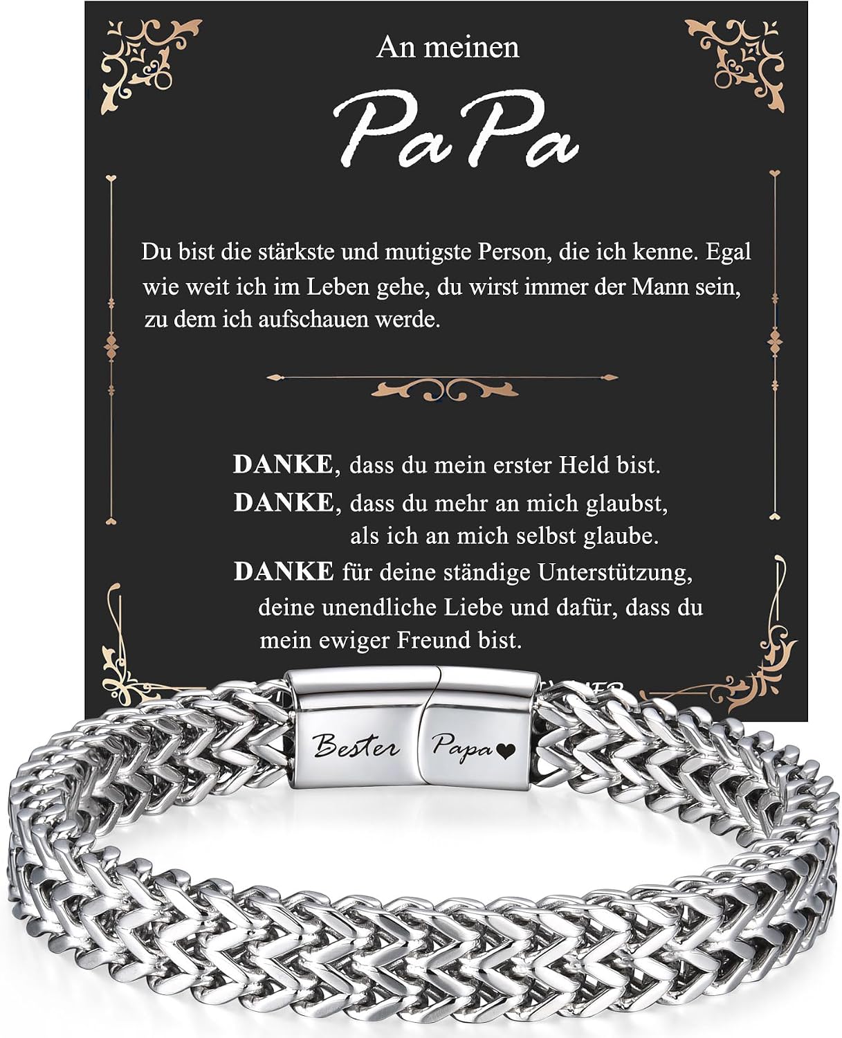 Gifts for Men Bracelet with Engraving Men's Gift for Dad Son Brother Uncle Man for Birthday Christmas Father's Day Valentine's Day