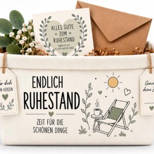 Retirement Gift – Bread Basket Fabric & Basket for Gifts to Fill