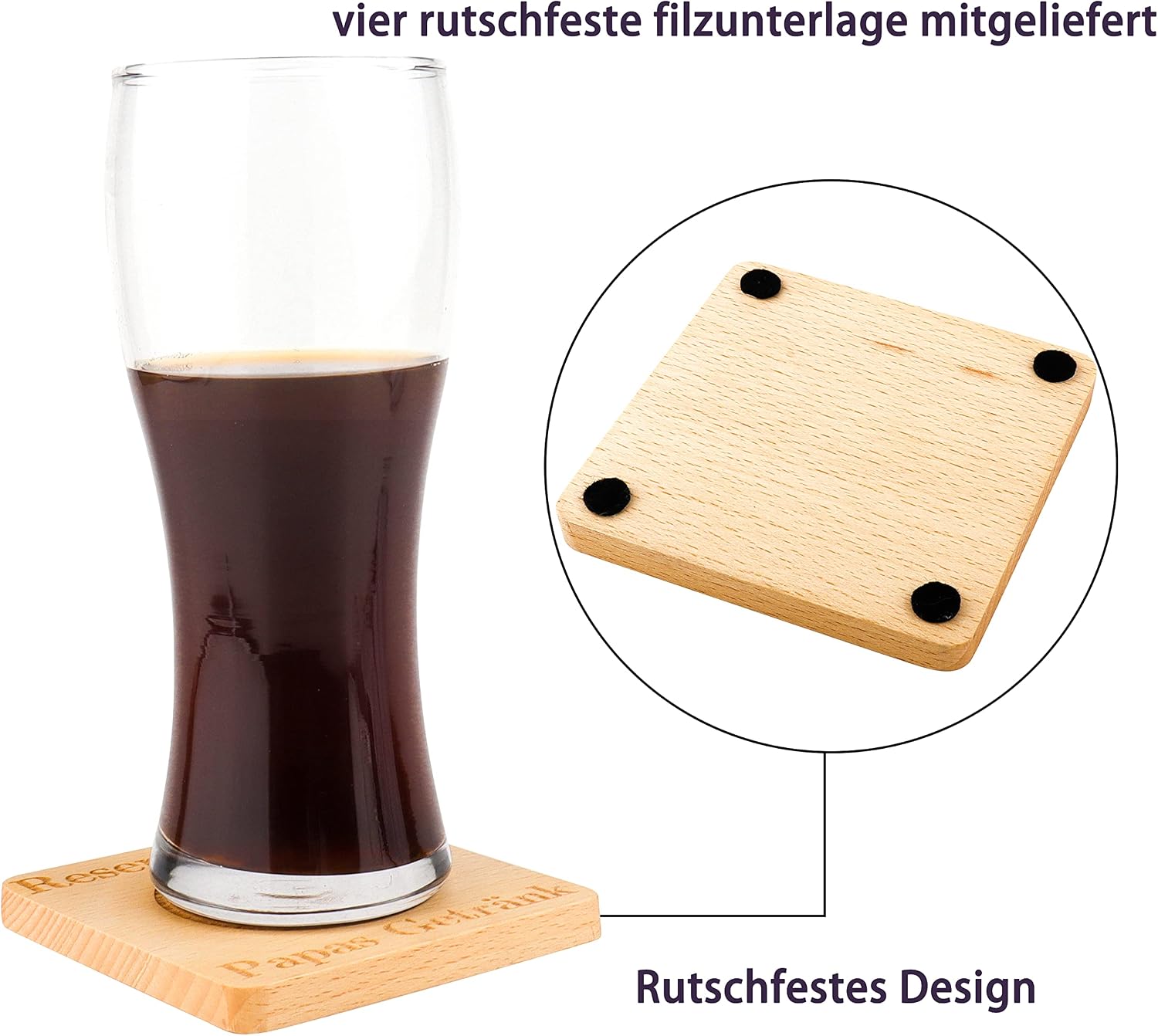 Gifts for Dad Gift Birthday Dad Gift Father's Day Gift Coaster Wooden Dad Funny Men Gifts – Bild 3