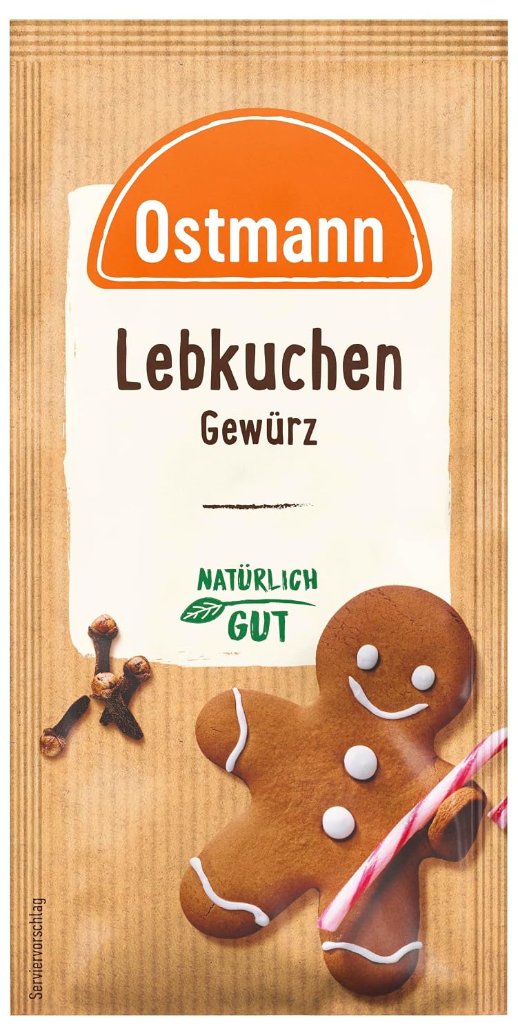 Ostmann Spices - Gingerbread Spice Mix for Gingerbread and Honey Cake, Ideal for Pastries & Desserts in the Winter and Christmas Season, Vegan, 15 x 15g