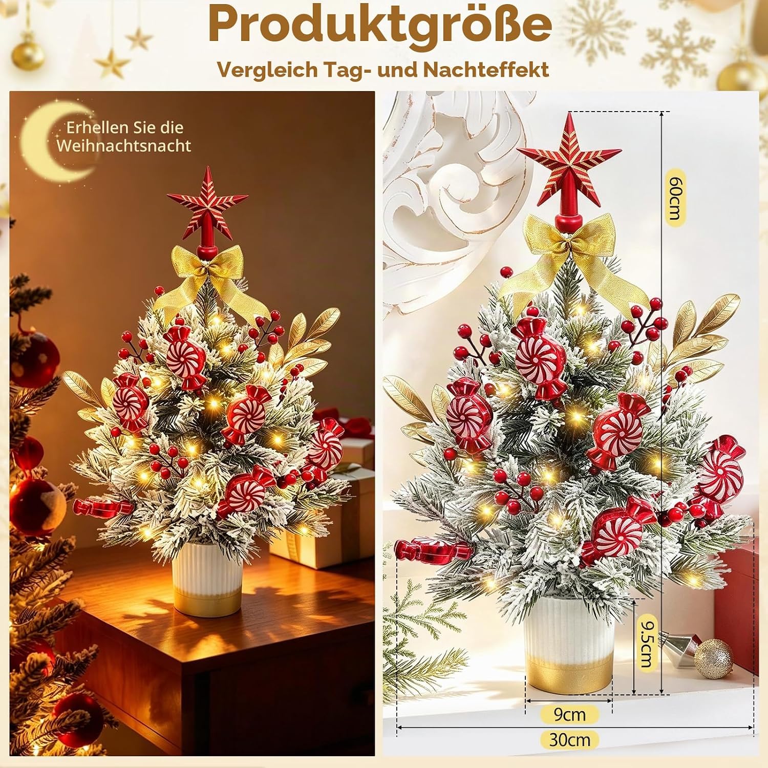 Small Mini Christmas Tree Lighting 60 cm – Bild 6