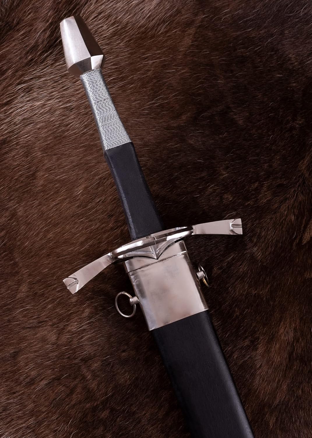 Battle-Merchant Long Sword with Paring Ring + Sheath – Bild 4