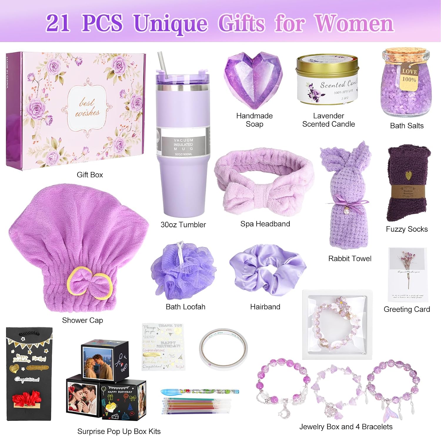 Birthday Gifts for Women, Birthday Gift Box Set for Wife, Best Friends, Female Sister, Mother, Daughter, Wife, Your Girlfriend, Colleague, Bestie – Bild 2