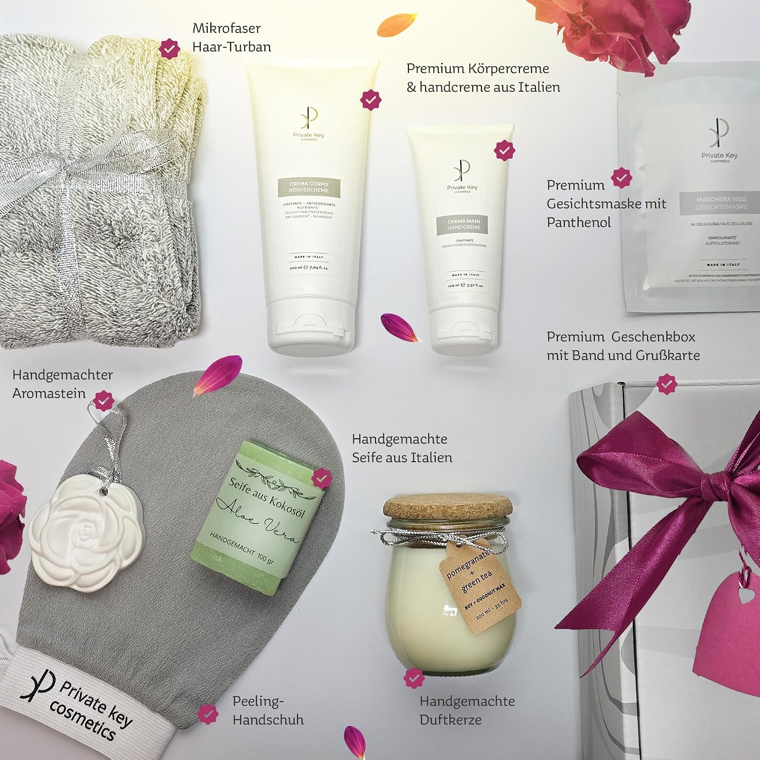 Spa Gift Set for Women, Wellness and Relaxation in Gift Box: High Quality Skin Care Products, Soap, Scented Candle and Aroma Stone for Aromatherapy, Birthday Gift for Her, Valentine's Day – Bild 2