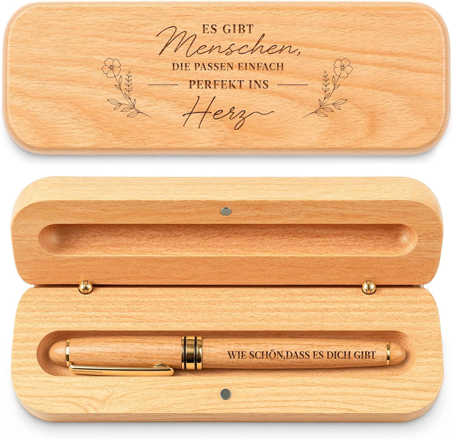 Giftota Geschenke für Männer Frauen - Tintenroller Holz mit Geschenkbox - Geburtstagsgeschenk für Sie Ihn - Dankeschön Geschenk für Beste Freundin - Geschenkideen für Familie Mama Oma Freund Kollegen