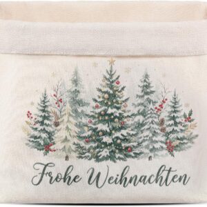 Sinmoe Christmas Bread Basket Gift Bag Gift Basket 38 x 22 x 16 cm