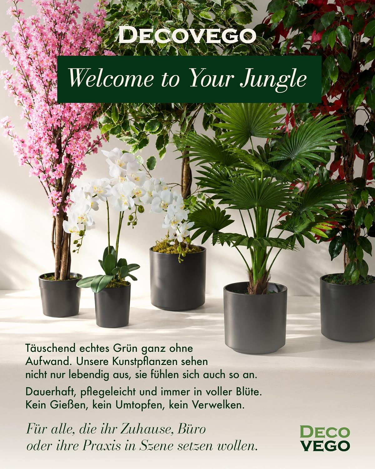 Decovego Palm Tree Coconut Artificial Plant 170 cm – Bild 7