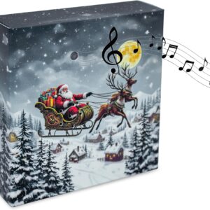 Christmas Soundbox with Merry Christmas Melody – 12 cm – Christmas Music Speaker with 3 m Motion Sensor – Christmas Advent Decoration Music Box Christmas Song Box with Motion Sensor