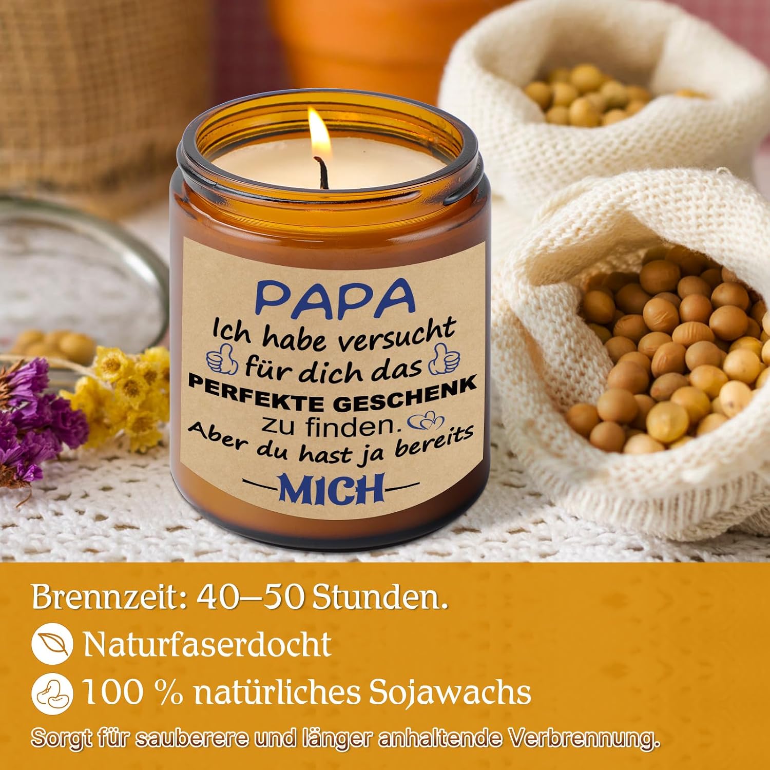 Dad Gift, Father's Day Birthday Christmas Scented Candles Father – Bild 3