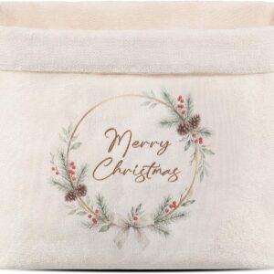 Sinmoe Christmas Bread Basket Gift Bag Gift Basket 38 x 22 x 16 cm