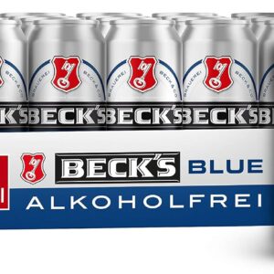 Beck's Blue Pils Disposable Canned Beer, Alcohol-Free Pils Beer (24 x 0.5 L Tin)