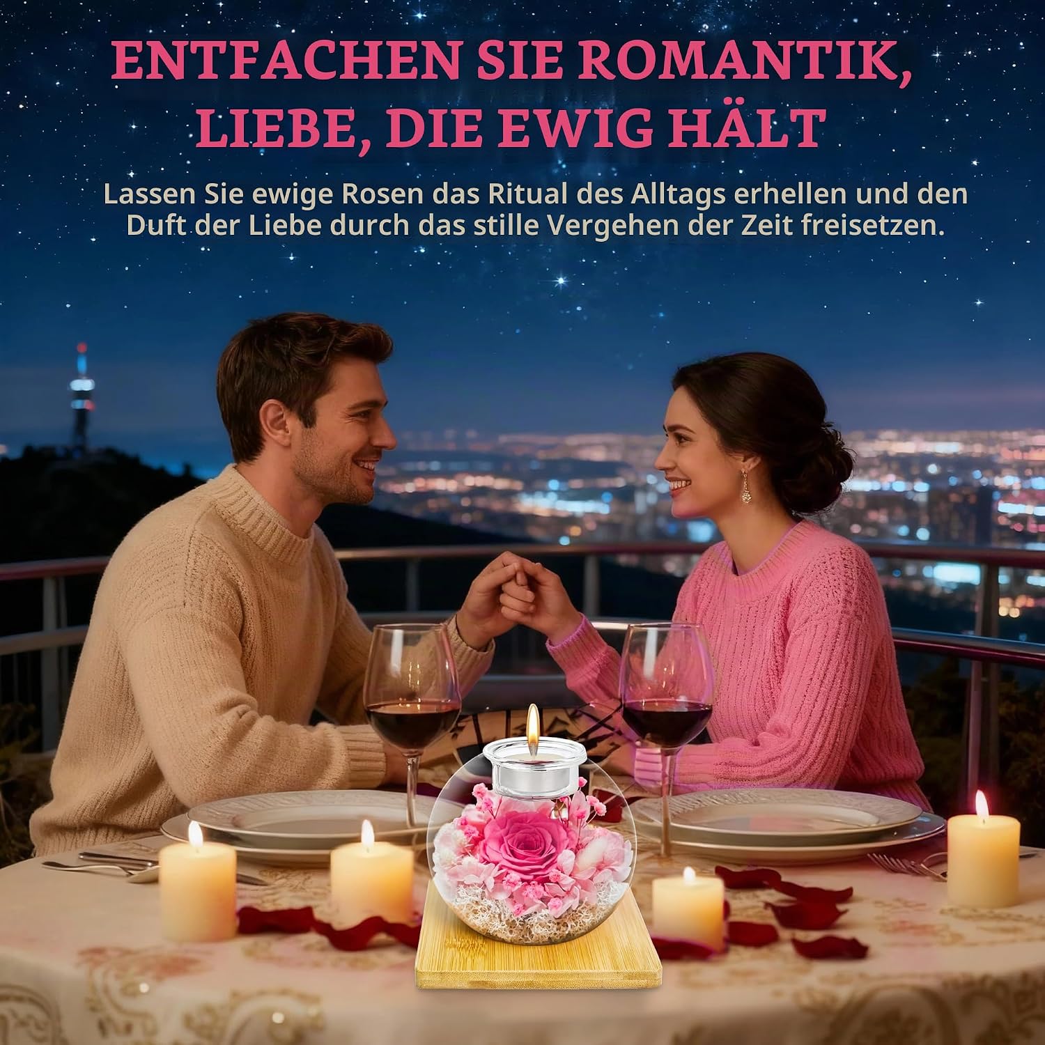 Decorative Eternal Rose Aromatherapy Set (Pink) – Bild 3