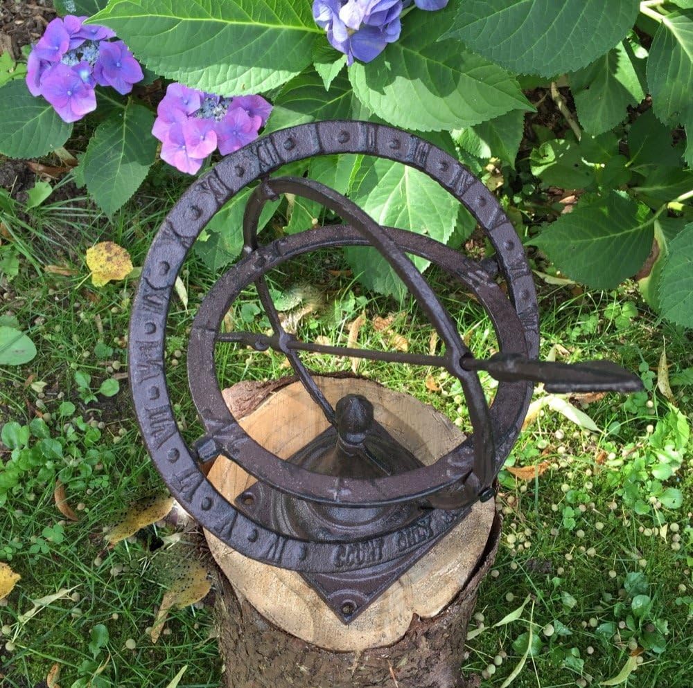 Antikas Small Sundial for Garden and Patio, Height: 30 cm, Width: 24 cm, Decorative Shade Clock for Garden Lovers – Bild 2