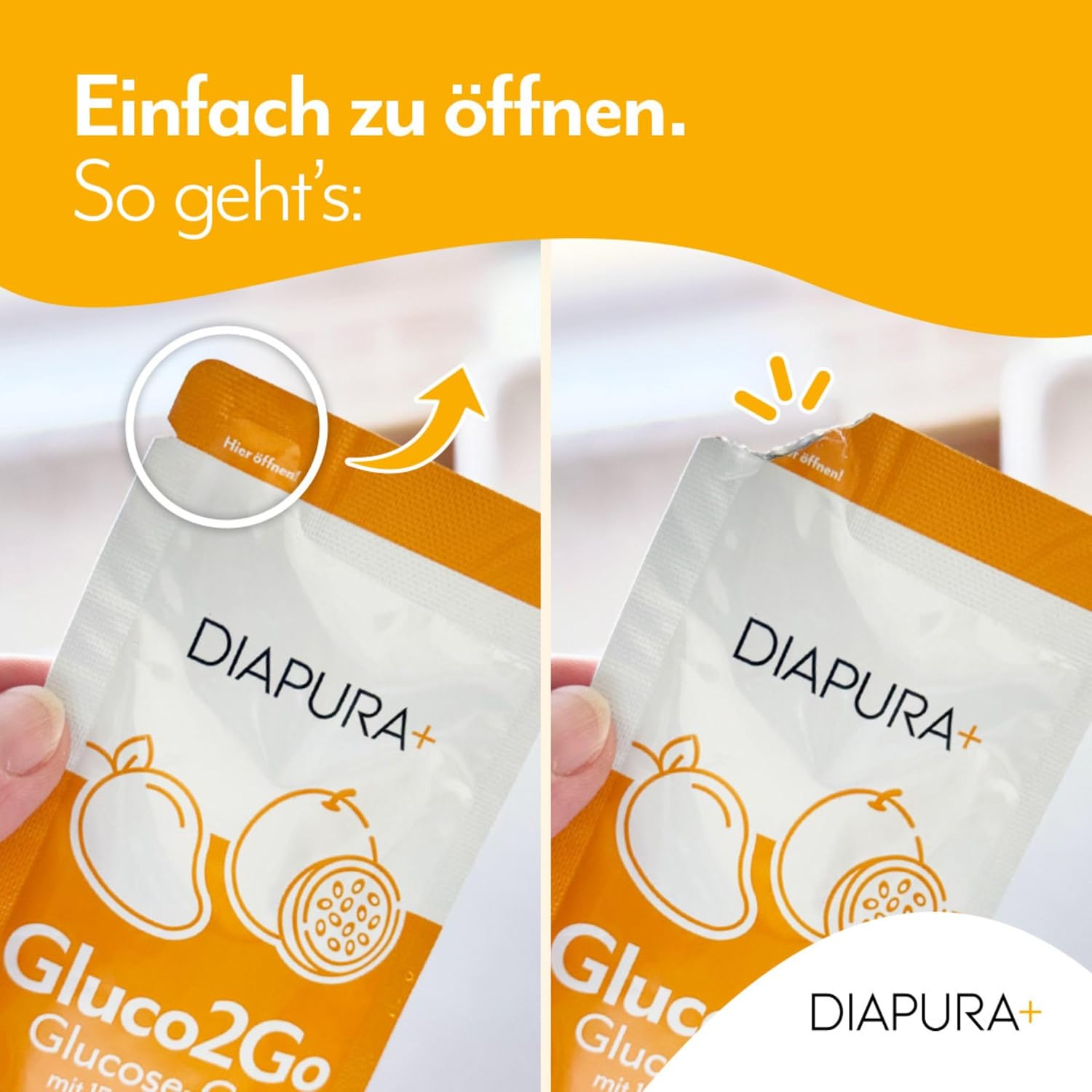 Gluco2Go Glucose-Gel Mango-Maracuja, 15 g Traubenzucker, 12x30 ml | Glucose-Gel mit exakt 15g schnell verfügbarer Glucose pro Portion | Klein & immer dabei | Sicher fühlen bei Unterzuckerungen – Bild 10