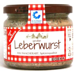 Gut & Günstig Homemade Coarse Liver Sausage, Pack of 6 (6 x 250 g)