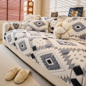 WEYOND Plush Sofa Cover & Sofa Cover 70 x 70 cm Dark Grey