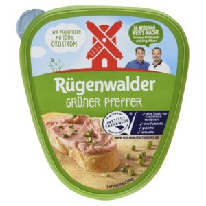 Rügenwalder Tea Sausage with Green Pepper 125 g in Mug