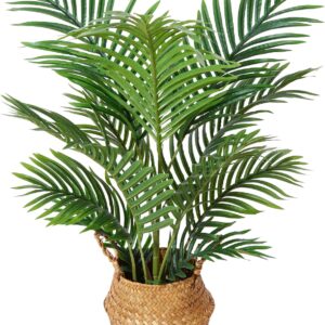 Kazeila Artificial Plants Large 90 cm Artificial Palm Tree Plants Fake Plants Plastic Artificial Palm Plant Decoration for Home Living Room Bedroom (1 Pack)