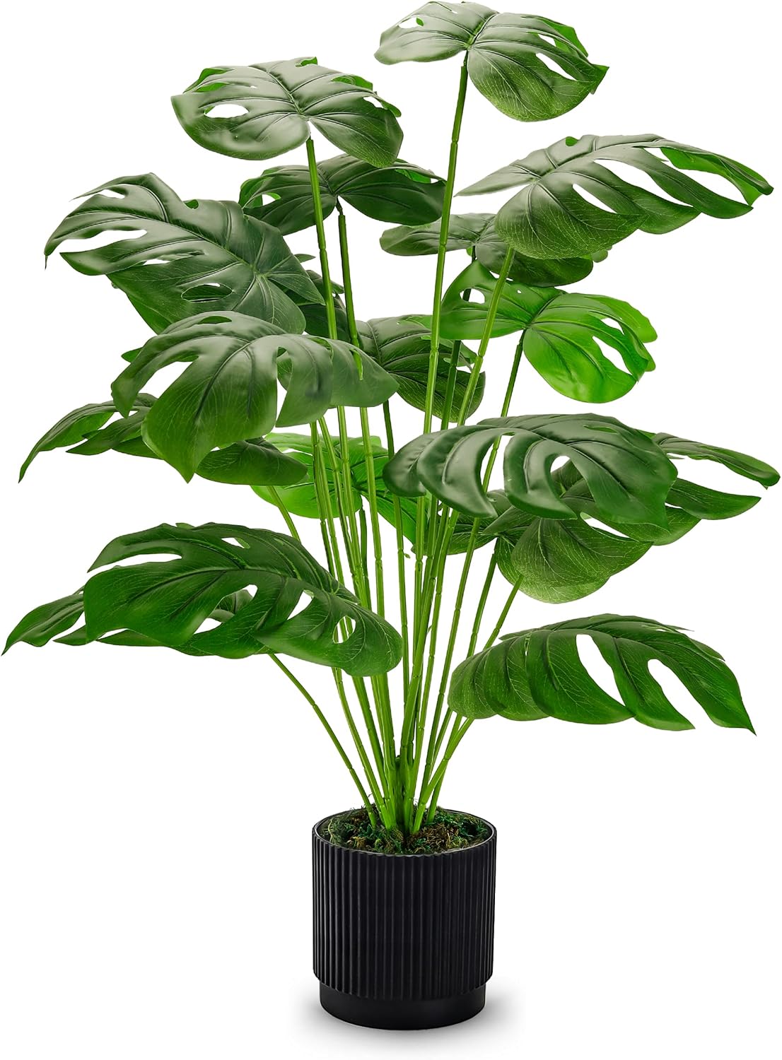 Der Rose Monstera Artificial Plant 71 cm in Black Pot for Office Hallway