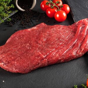 Wurstbaron Flank Steak Set, Fresh Steaks from Beef, Ideal for the Grill, Aromatic and Juicy Grilled Meat, Premium Quality from Bavaria, Grill Package with 4 Steaks