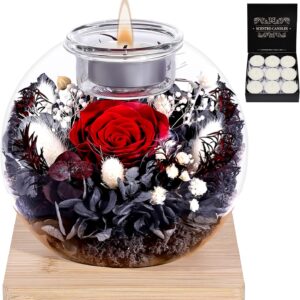 Preserved Roses Glass Bell, Gifts for Women, Eternal Rose in Glass