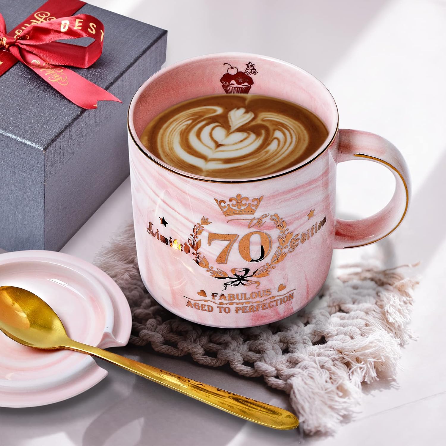 Geschenk 70. Geburtstag Frau, Fabelhafter 70 Limited Edition, 400ml Tasse – Bild 6
