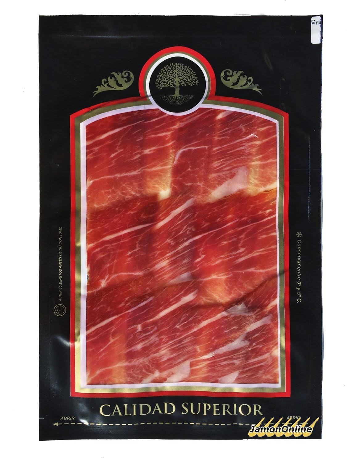 Lot tasting Spanish food: Iberian ham, loin acorn, cecina de león, acorn sausage, salami acorn, sheep cheese. (100g each) – Bild 5