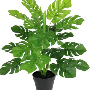 Monstera Artificial Plant in Pot 46 cm Artificial Split Philo Plant Leaf Plant Silk Flowers Plants Decorative Plant Green Plant Silk Plant Indoor Plant Artificial Flower Decoration Office Plant