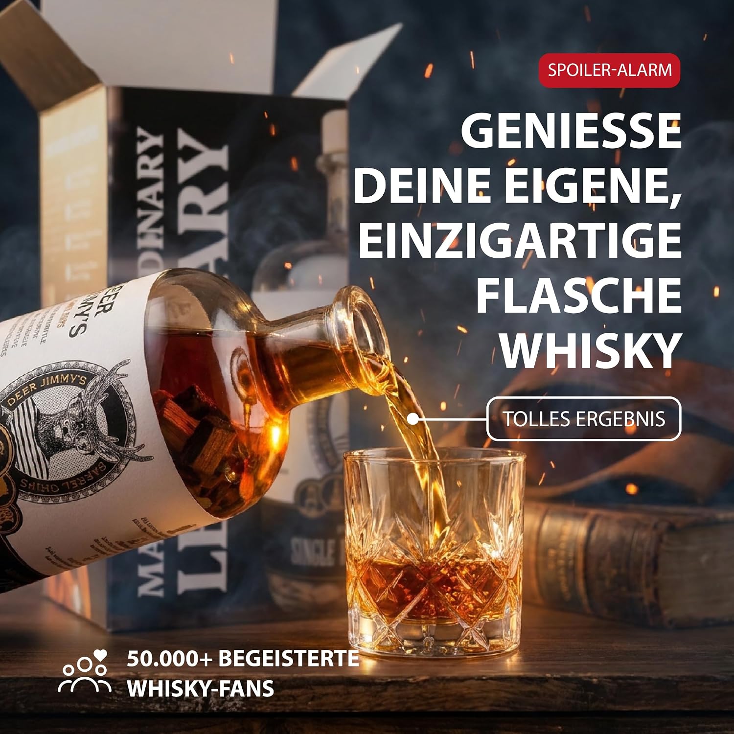 DIY Whisky Gift Set Men, Whisky Make Your Own Set, Oak Wood Notes – Bild 2