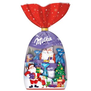 Milka Christmas Mix with Chocolate Santa, Mini Snow Balls & Sweets - 126g