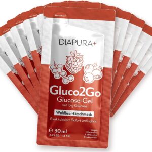 Gluco2Go Glucose Gel, 15 g Glucose Liquid, Wild Berry, 12 x 30 ml