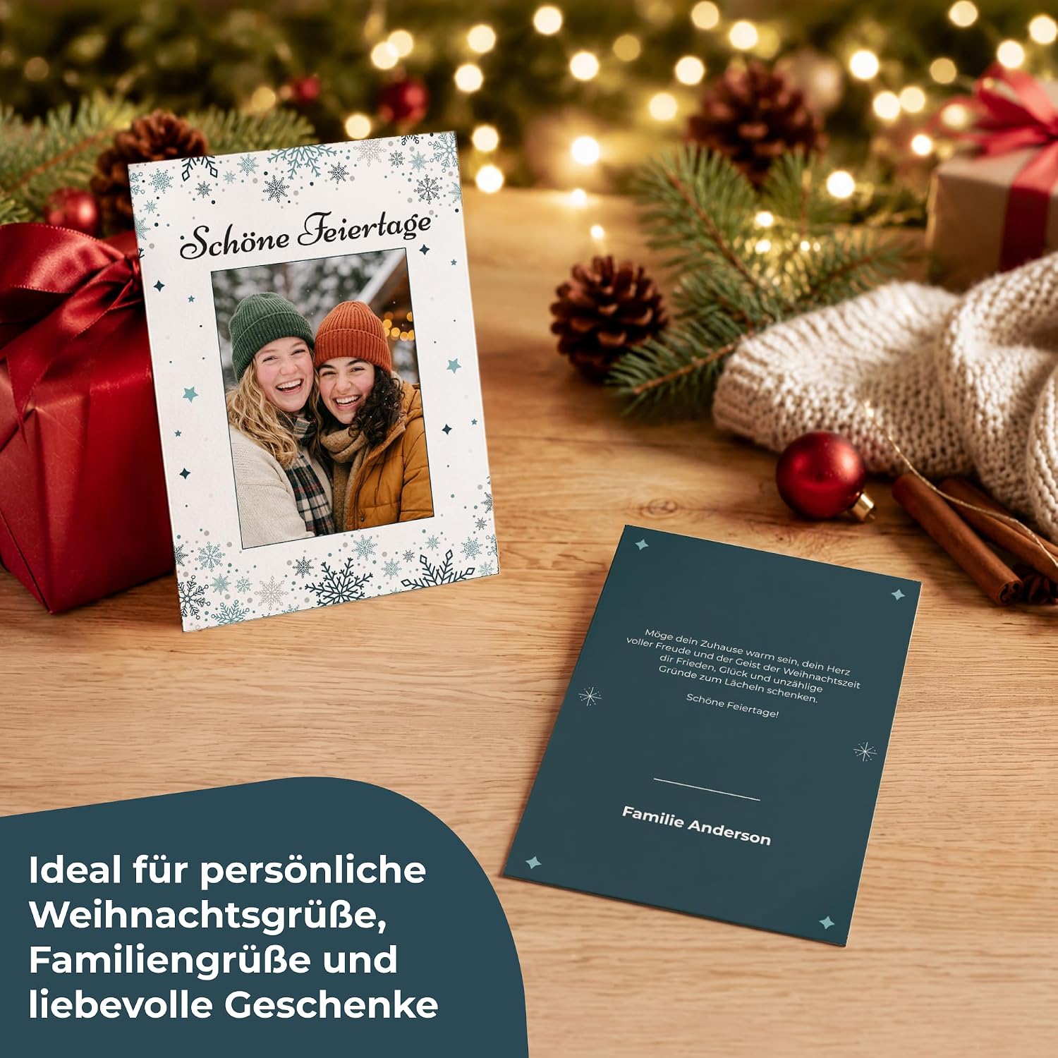 Cimpress 20 Square Holiday Cards, Photo/Logo/Text of Your Choice – Bild 3