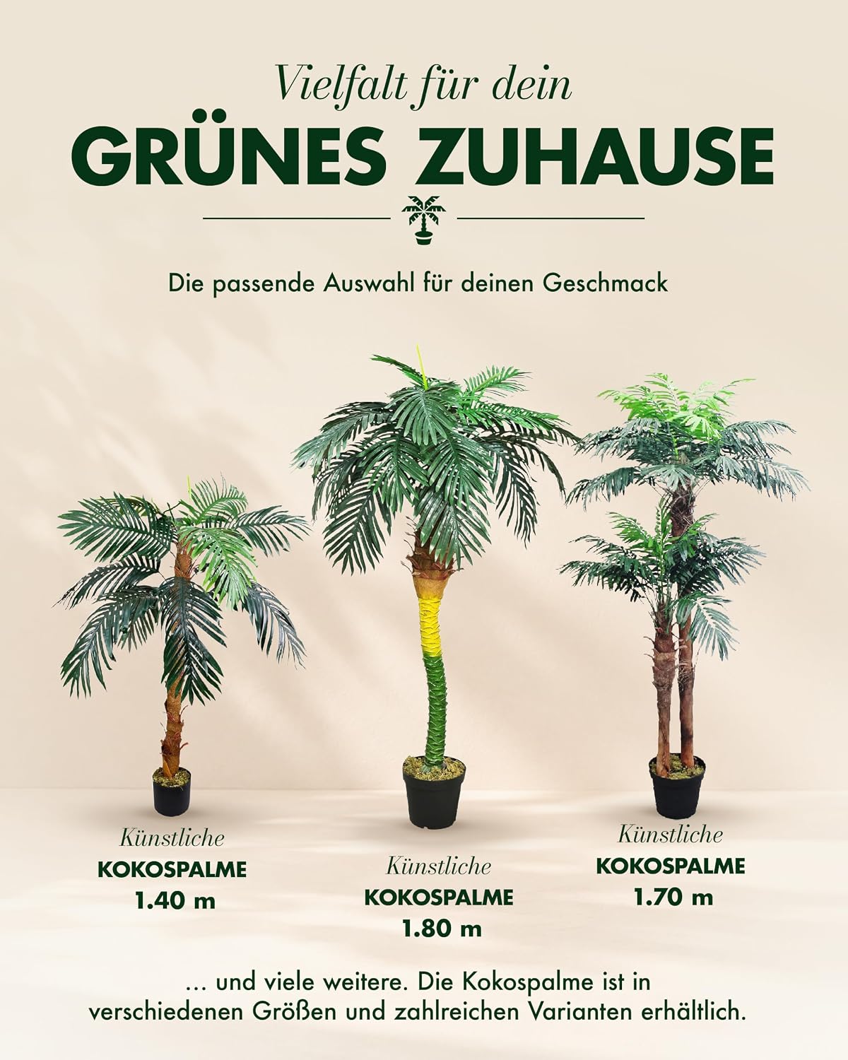 Decovego Palm Tree Coconut Artificial Plant 170 cm – Bild 6