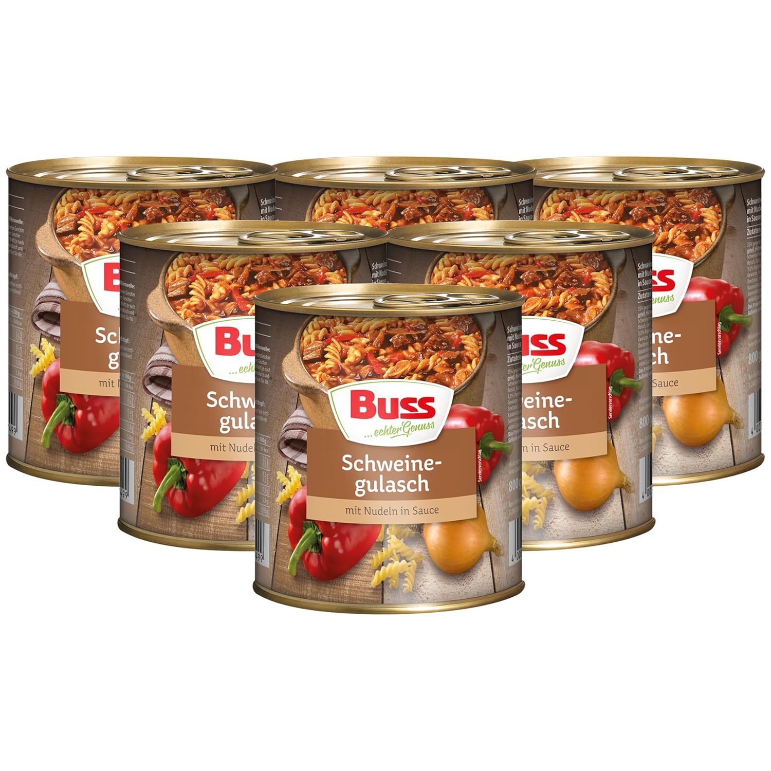 Buss Rustic Dishes - Pig Goulash, 6 x 800 g