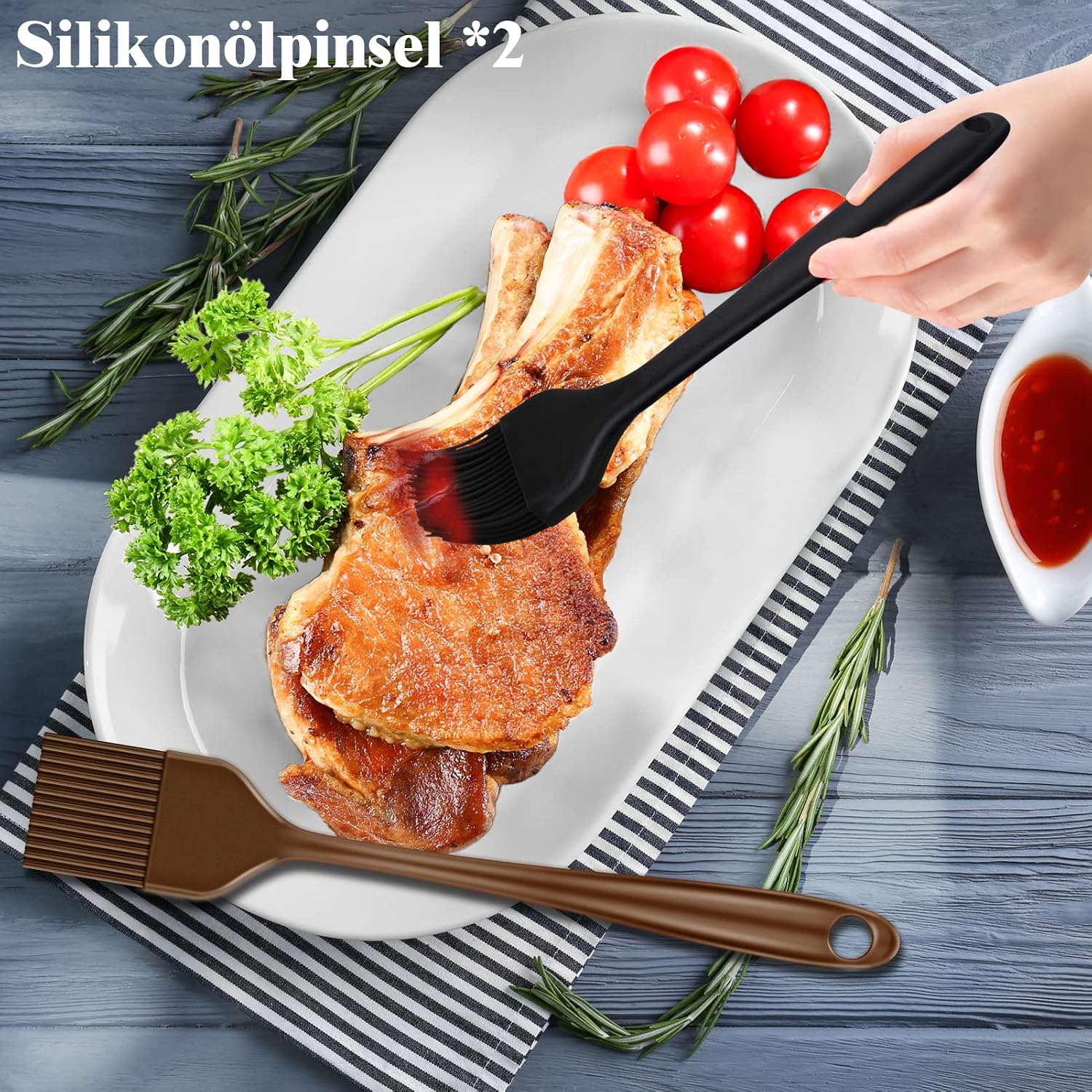 Grilliance 38-Piece BBQ Barbecue Cutlery Set Stainless Steel Barbecue Accessories for Men Gift Birthday High-Quality Barbecue Utensils Set Case with Grill Case and Grill Mat for Garden and Camping Brown – Bild 5