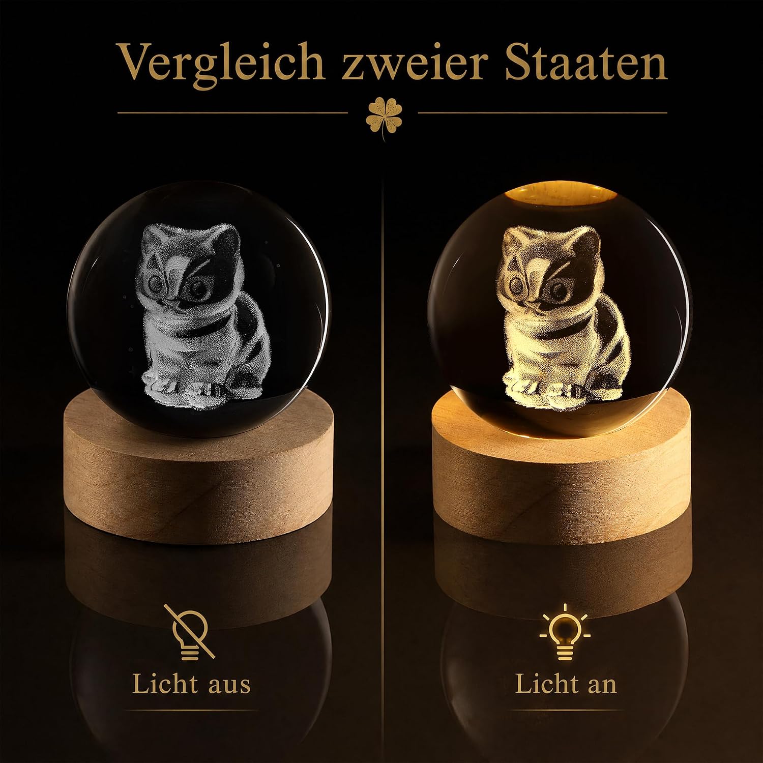 60mm Crystal Ball Cat Decoration Cat Gift for Women – Bild 5