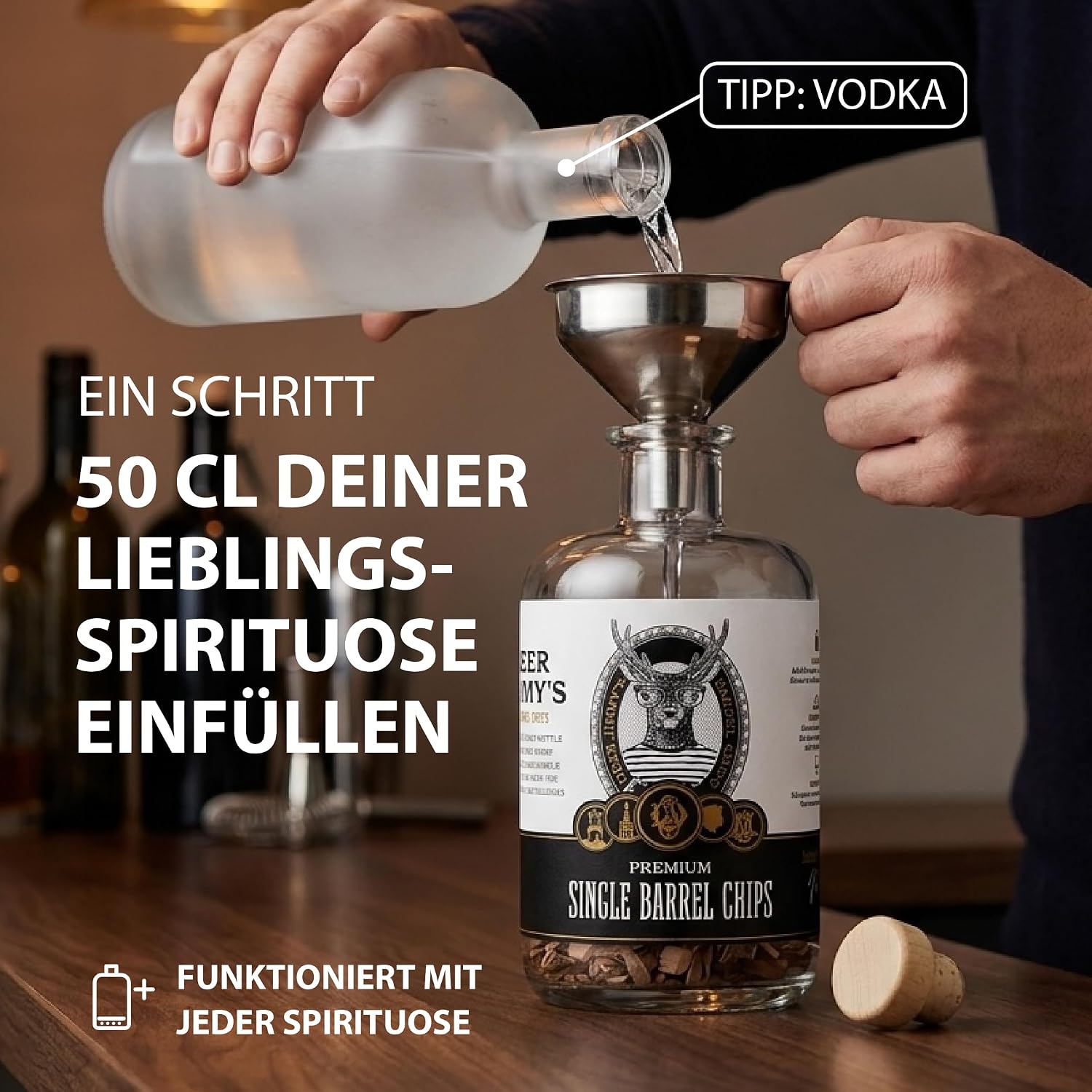 DIY Whisky Gift Set Men, Whisky Make Your Own Set, Oak Wood Notes – Bild 3