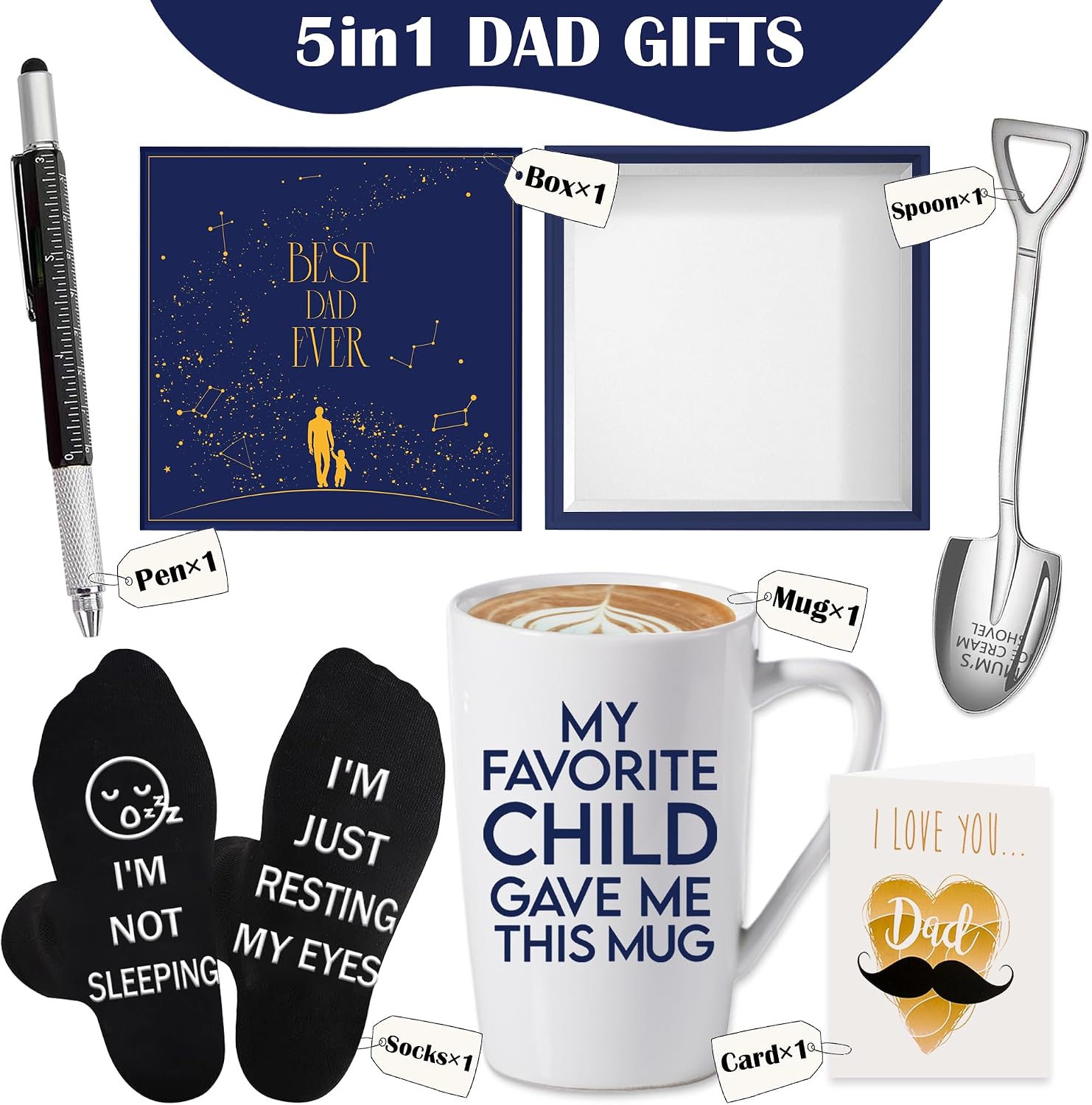 Father's Day Gifts, Christmas and Birthday Gifts for Dad, Personalized Gifts for Dad, Men, from Daughter and Son, Christmas Gift for Dad – Bild 7