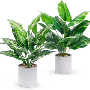 BTSD-home 2 Pack Fake Plants Kunstpflanze Tropische Kunstpflanzen wie echt pflanzen künstlich Balkon Wohnzimmer Schlafzimme Deko 2 Stück