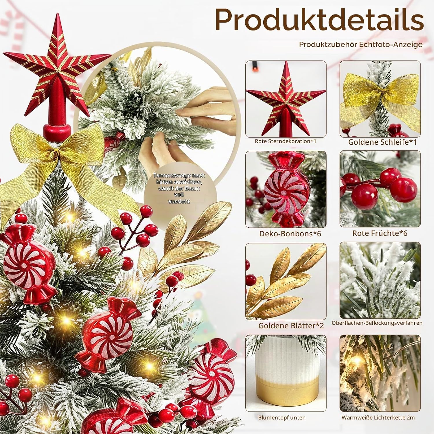 Small Mini Christmas Tree Lighting 60 cm – Bild 3