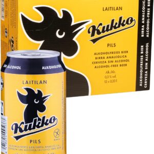 Kukko Pils Alcohol Free, Gluten Free Premium Craft Beer, 24 x 0.33 Litre