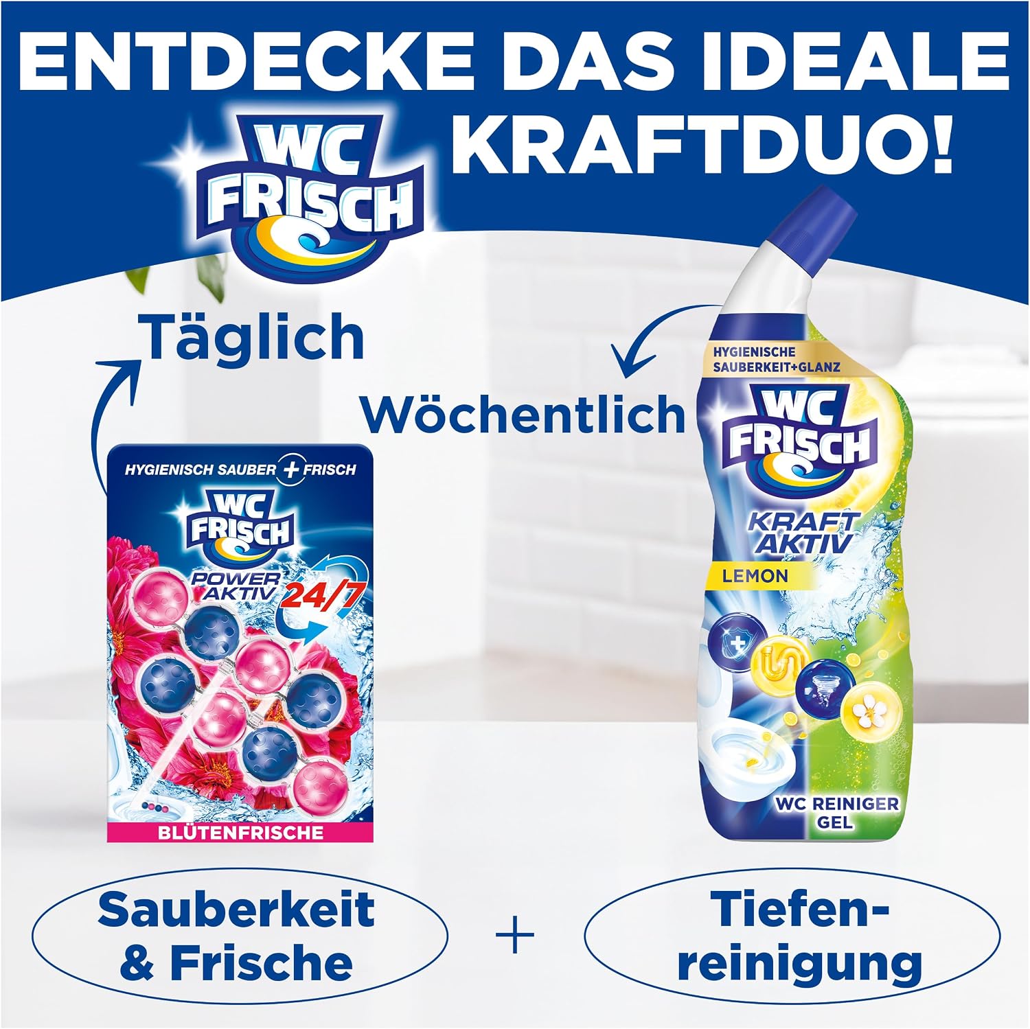 WC Frisch Kraft Aktiv Duftspüler Blütenfrische (10er), Klostein Einhänger – Bild 7