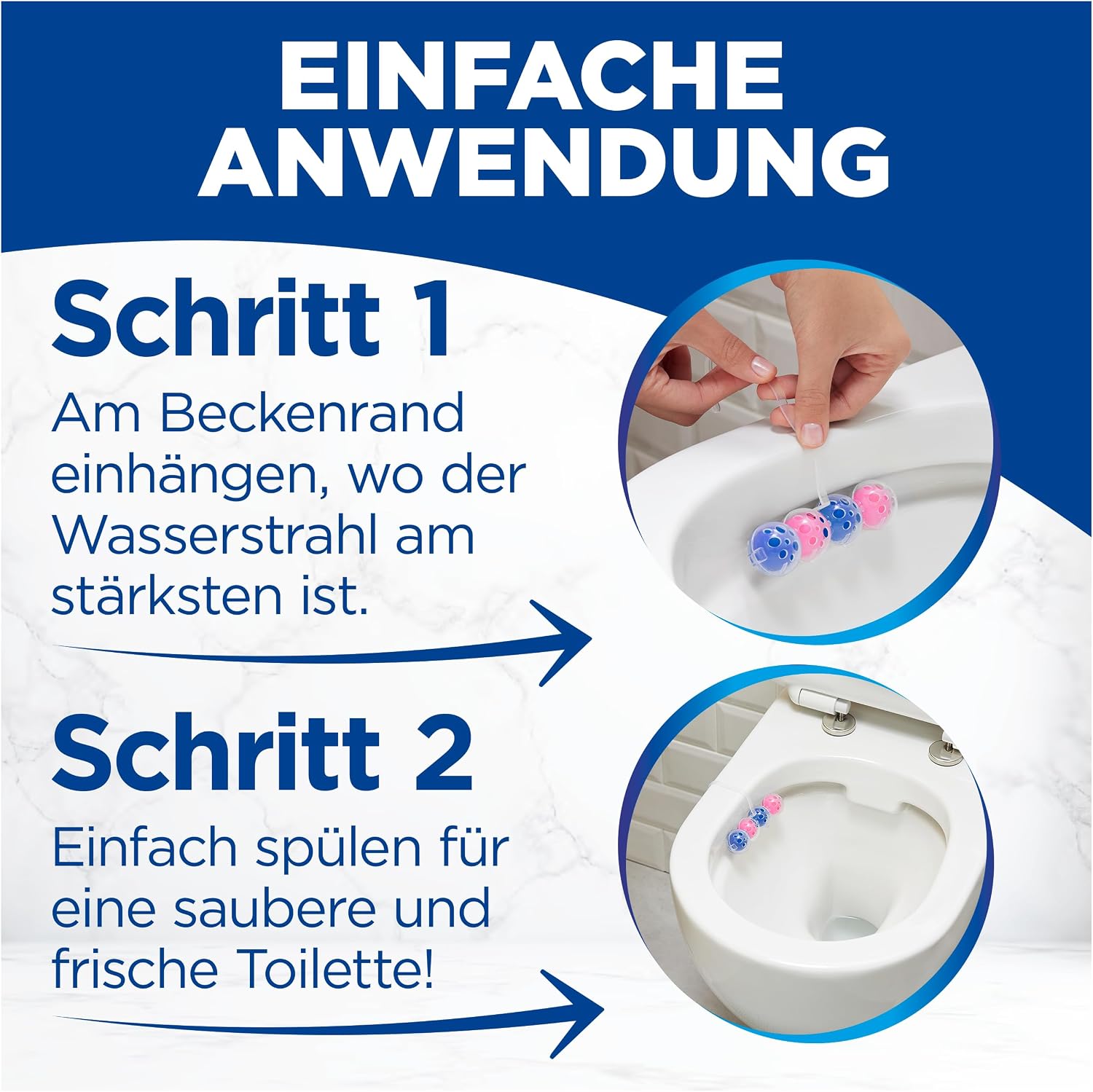 WC Frisch Kraft Aktiv Duftspüler Blütenfrische (10er), Klostein Einhänger – Bild 5