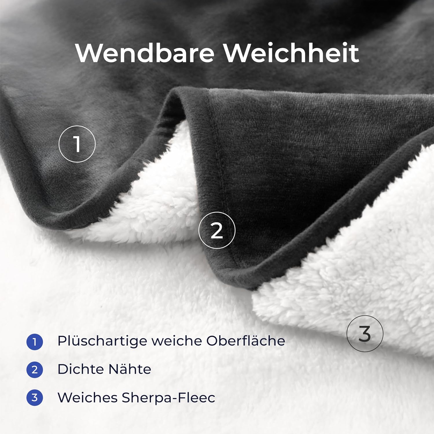 Dreamzie - Waterproof Dog Blanket Fluffy - 152 x 203 cm - Dark Grey – Bild 4