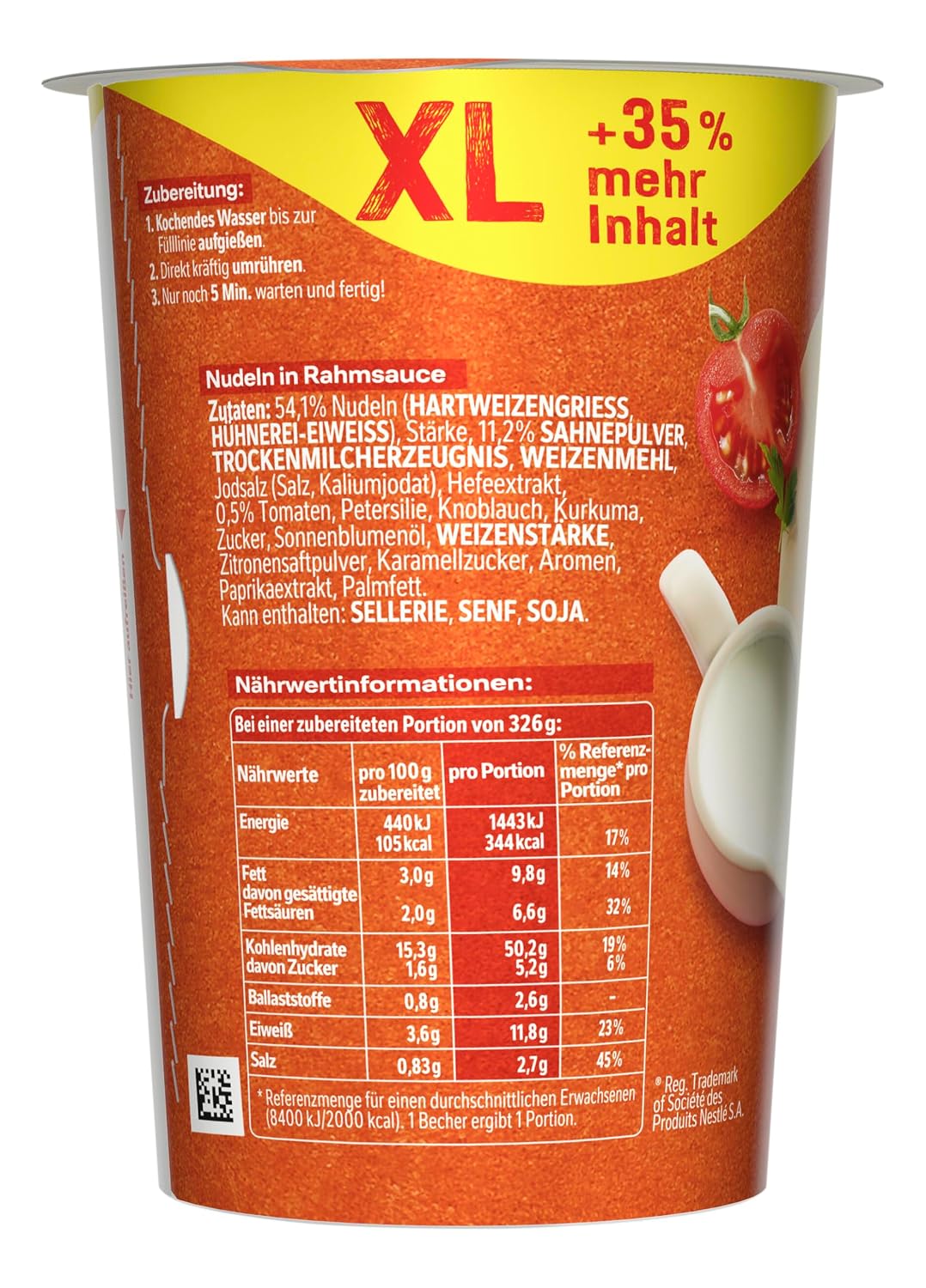 MAGGI 5 Minute Terrine XL Pasta in Cream Sauce, Pack of 8 (8 x 83 g) – Bild 2
