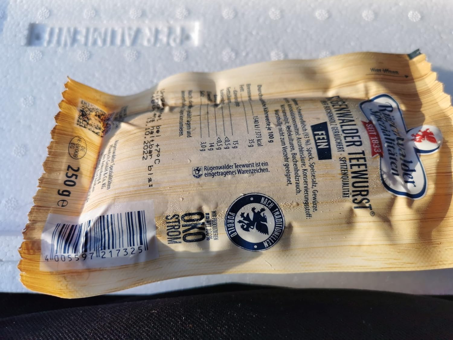 Rügenwalder Tea Sausage Smoked Fine 1 x 250 g Pack