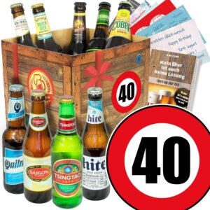 Beer Experience 40th Birthday - Beer Set with 9 Beers in the World - Gifts