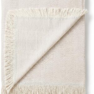 Martina Home Spiga Versatile Scarf, 80% Cotton, 20% Polyester, Raw, 260 Length x 300 Width cm